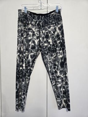 Victoria's Secret Sport Water Print Leggings‎ XL Gray Black Yoga Gym Pants